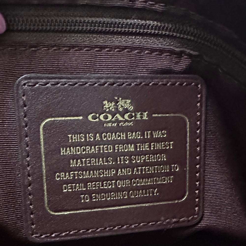 Coach Red and Brown Satchel Bag - Picture 9 of 11